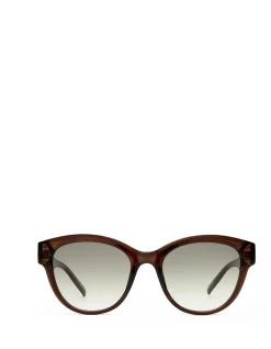 MAJESTIC BROWN SQUARE KHAKI GRAD SUNGLASSES