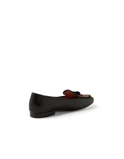 Majong Leopard Panel Bow Detail Loafers