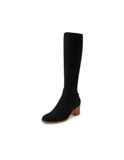 Mamoru Stretch Block Heel Knee High Boots