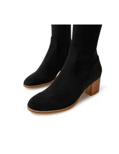 Mamoru Stretch Block Heel Knee High Boots
