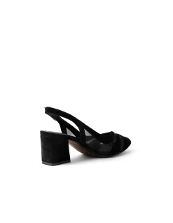 MANGO MI BLACK SUEDE MESH