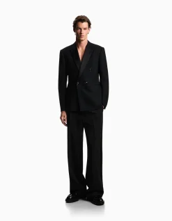 MAN'S DOUBLE-BREASTED TUXEDO WOOL JACKET