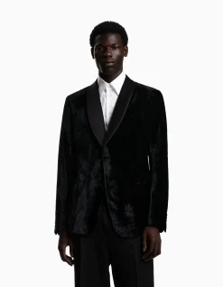 MAN'S SINGLE BREASTED VELVET TUXEDO JACKET