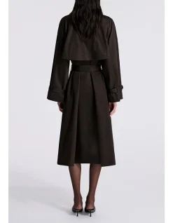 Marchand Draped Cotton Trench Coat