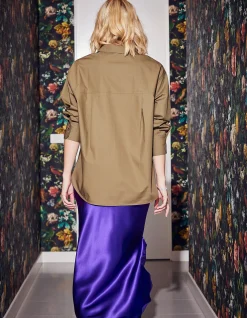 MARCIA O/SIZED SHIRT IN OLIVE