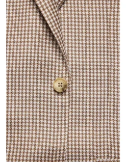 MARCUS BLAZER - WOOL/LINEN IN ALMOND BROWN