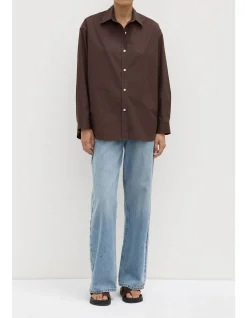 Marigold Poplin Long Sleeve Shirt Ganache