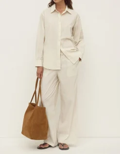 Marina Stripe Fitted Shirt White/Grey Stripe