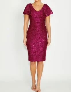 MARISA MAGENTA LACE DRESS