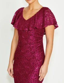 MARISA MAGENTA LACE DRESS