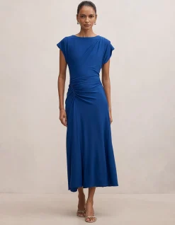 MARISSA PETITE JERSEY MIDI DRESS
