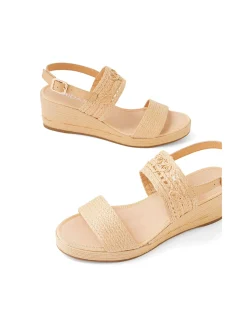Marni Natural Raffia Wedge Sandals
