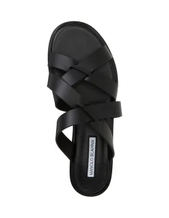 MARVINA LEATHER FLAT SANDAL