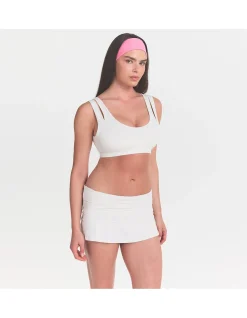 Matte Double Strap Scoop Bra