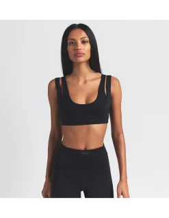 Matte Double Strap Scoop Bra