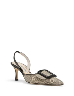 MAYSLIBI GALA LEATHER 70MM SLINGBACK PUMP