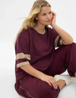 MD COTTON CONTRAST BOYFRIEND TEE