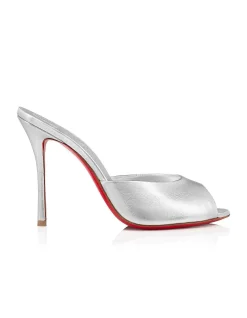 ME DOLLY 100 LEATHER SILVER MULE