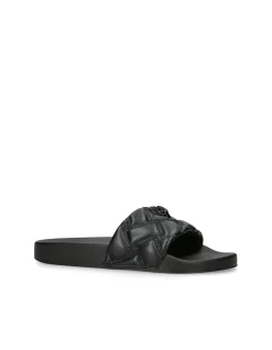 MEENA EAGLE DRENCH BLACK SLIDES