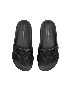MEENA EAGLE DRENCH BLACK SLIDES