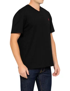 Mens V Neck T Shirt Medium Fit