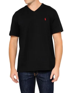 Mens V Neck T Shirt Medium Fit
