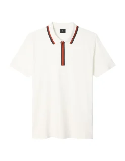 MENS REG FIT ZIP POLO SHIRT