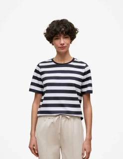 Mercerised Cotton Stripe T-shirt
