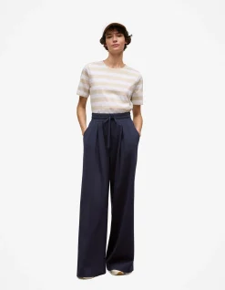 Mercerised Cotton Stripe T-shirt