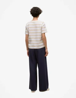Mercerised Cotton Stripe T-shirt