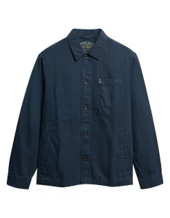 MERCHANT LINEN-BLEND OVERSHIRT