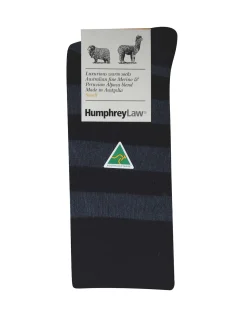Merino Alpaca Stripe Warm Health Crew Sock