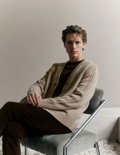Merino Cable Detail Cardigan