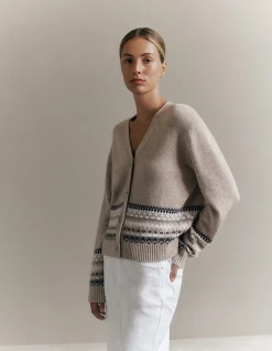 Merino Cashmere Fair Isle Cardigan