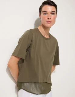MESH PANELLED TEE