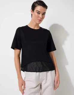 MESH PANELLED TEE