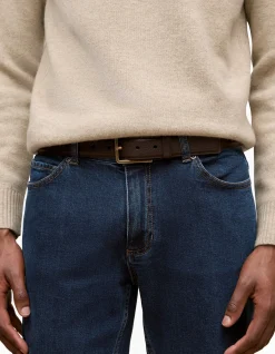 Mica Grain-Leather Belt