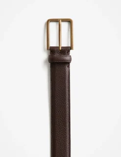 Mica Grain-Leather Belt