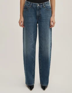 Mid Rise Wide Leg Jean