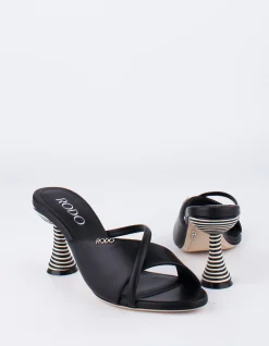 MIDOLLINO CALF HEEL 55 SANDAL