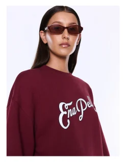MILA OVERSIZED SWEATER - BURGUNDY