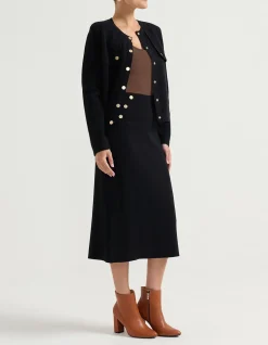 MILANO BUTTON DETAIL SKIRT