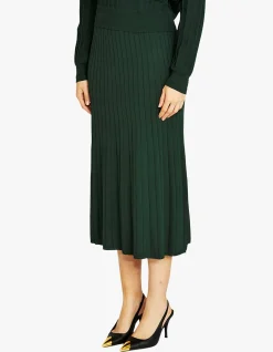 Milano Rib Clover Knit Midi Skirt