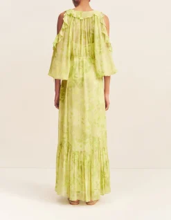 Miller Ruffle Drawstring Maxi Dress