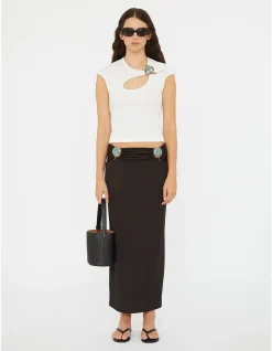 MINERAL STONE HOLLOW Short Sleeve CROPPED TSHIRT