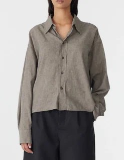Mini Houndstooth Crop Shirt