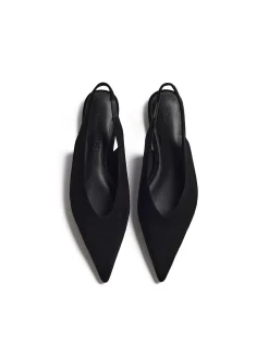 Mira Kid Suede Pointed Toe Slip-On Flat