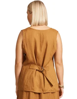 Miramar Linen Adjustable Back Vest
