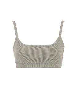 Mischa Ribbed Knit Bralette Taupe