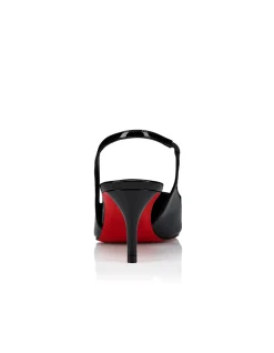 MISS Z SLING BACK 60 LEATHER PATENT BLACK
